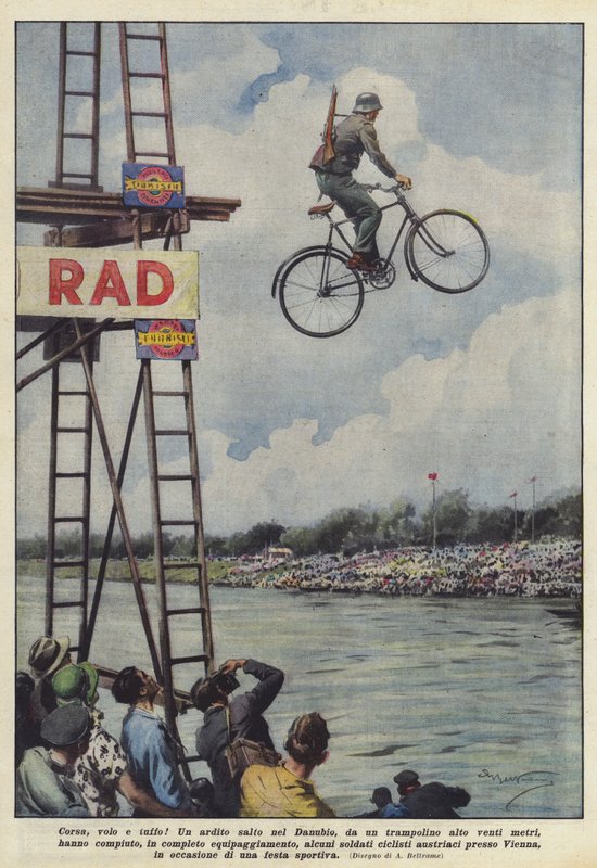 Race, Flight, and Dive! by Achille Beltrame