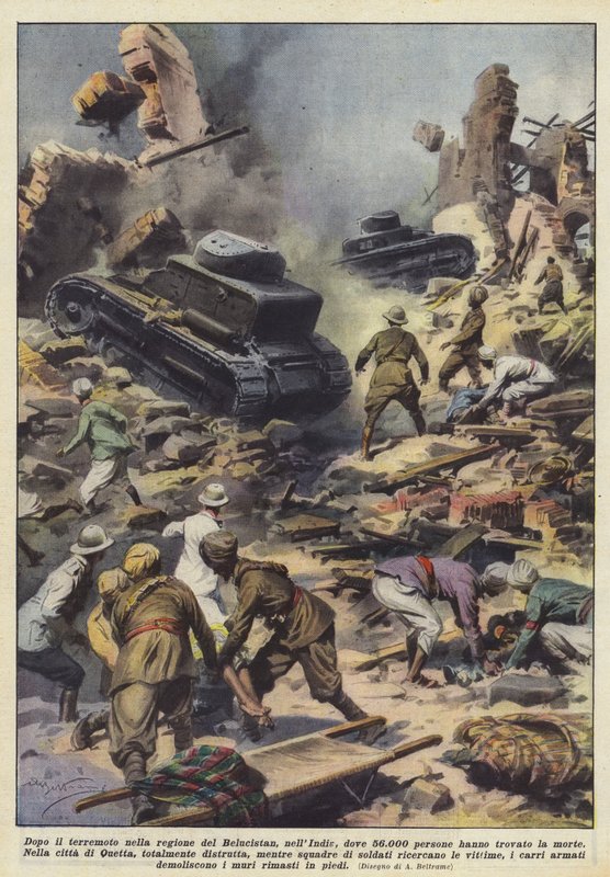 After the Earthquake in the Beluchistan Region, India, Where 56,000 People Died by Achille Beltrame