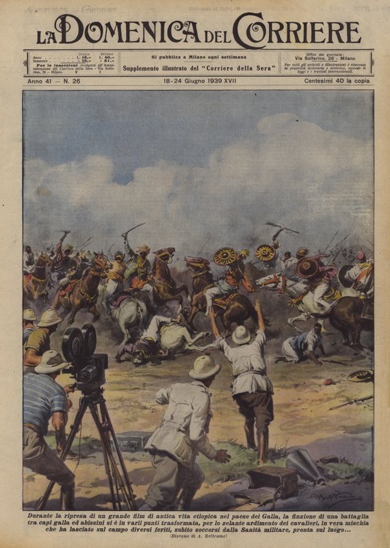 During the Filming of a Great Movie of Ancient Ethiopian Life in the Land of the Galla, the Fiction by Achille Beltrame