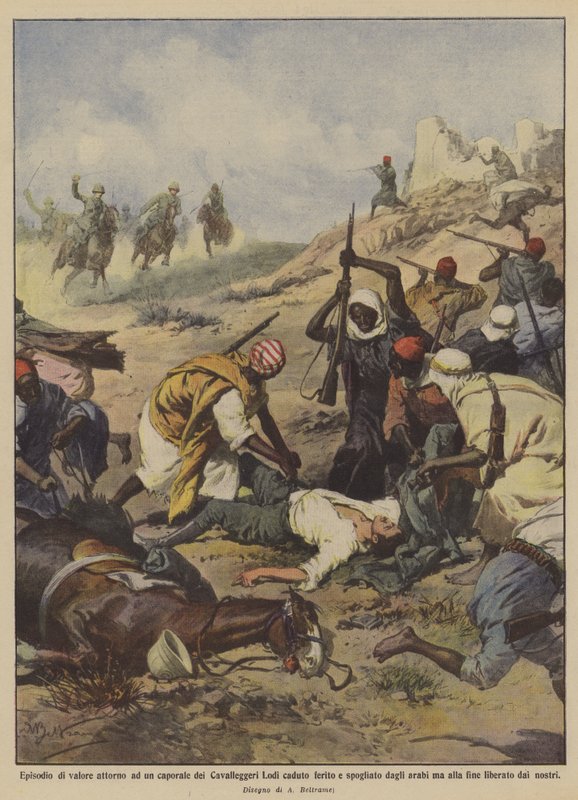 Episode of Valor Around a Corporal of the Lodi Cavalrymen Fallen Wounded and Stripped by Achille Beltrame