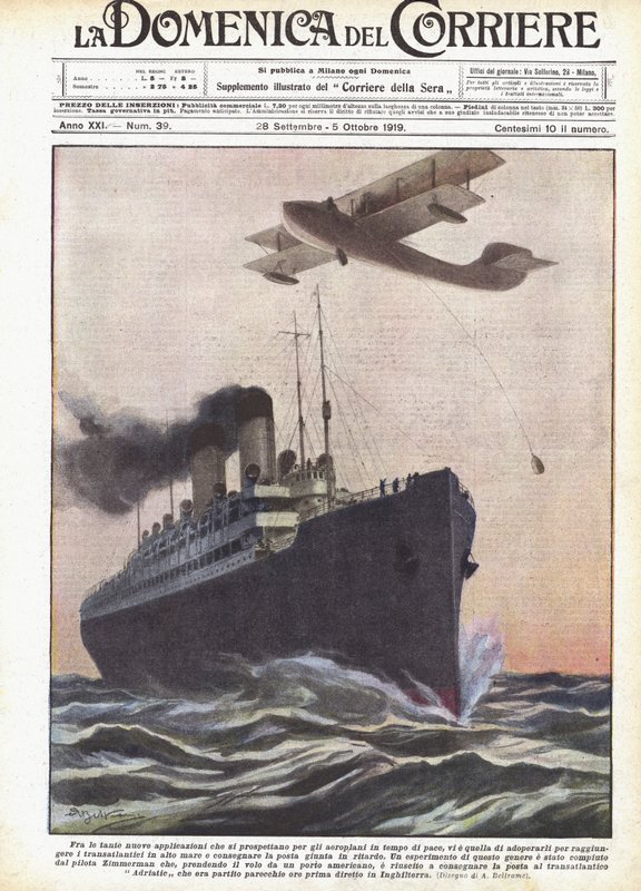 Among the Many New Applications for Airplanes in Peacetime by Achille Beltrame
