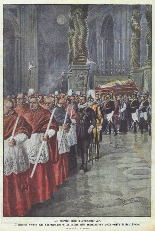 The Last Honors to Benedict XV by Achille Beltrame