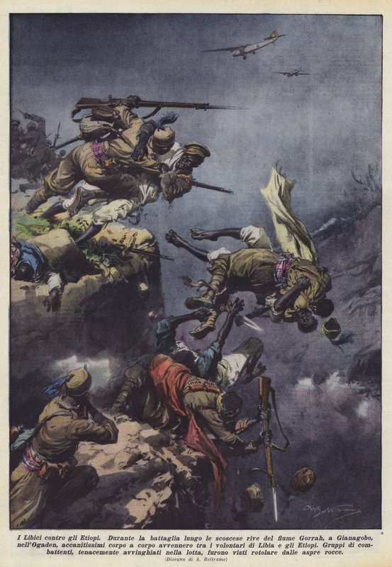 The Libyans Against the Ethiopians by Achille Beltrame