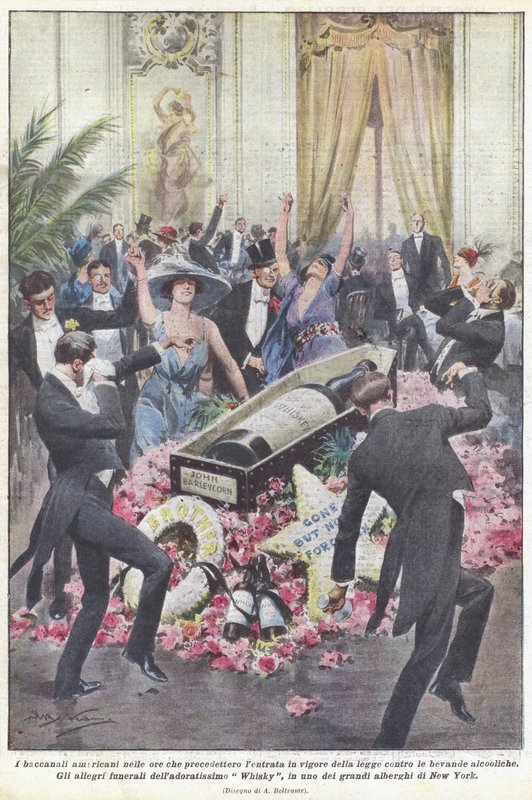 American Bacchanals Before the Prohibition Law by Achille Beltrame