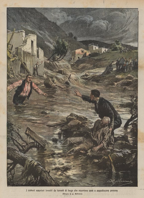 Vesuvian municipalities hit by torrents of mud that carry away houses and bury people by Achille Beltrame