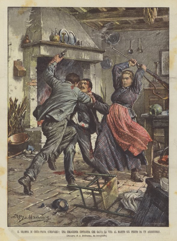 The Drama of Costa-Piana (Chiavari), A Brave Peasant Woman Saves Her Husband