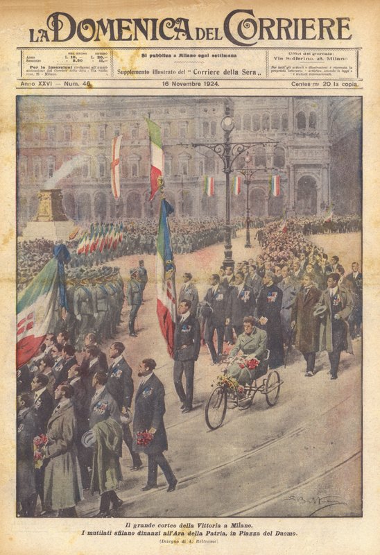 The Great Victory Parade in Milan by Achille Beltrame