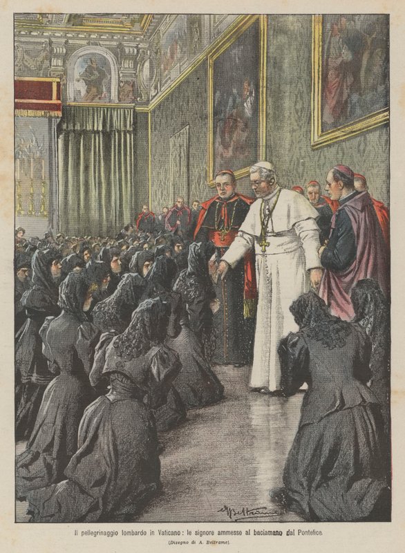 The Lombard Pilgrimage to the Vatican, Ladies Admitted to Kiss the Pope
