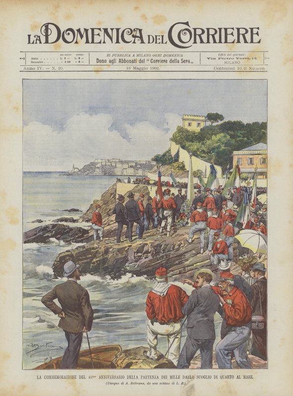 The Commemoration of the 42nd Anniversary of the Departure of the Thousand from the Rock of Quarto to the Sea by Achille Beltrame