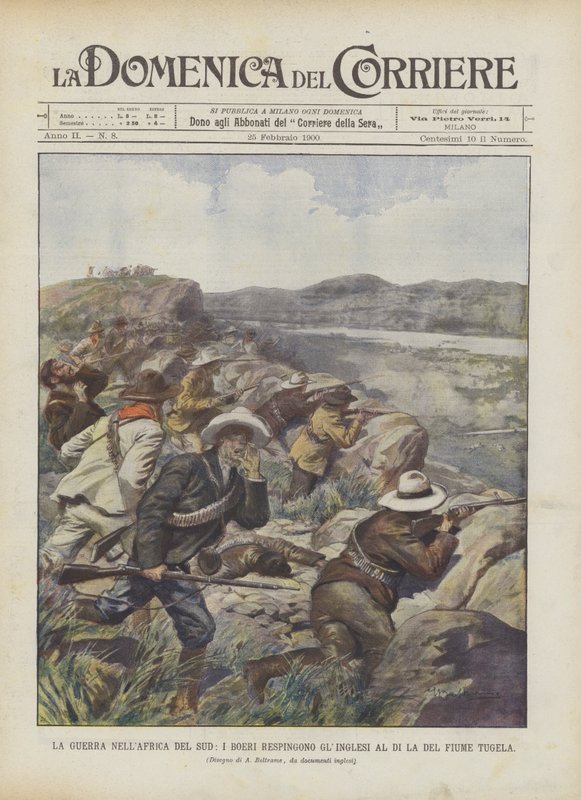 The War in South Africa, The Boers Repel the English Beyond the Tugela River by Achille Beltrame