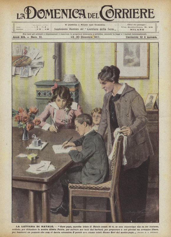 The Christmas Letter by Achille Beltrame