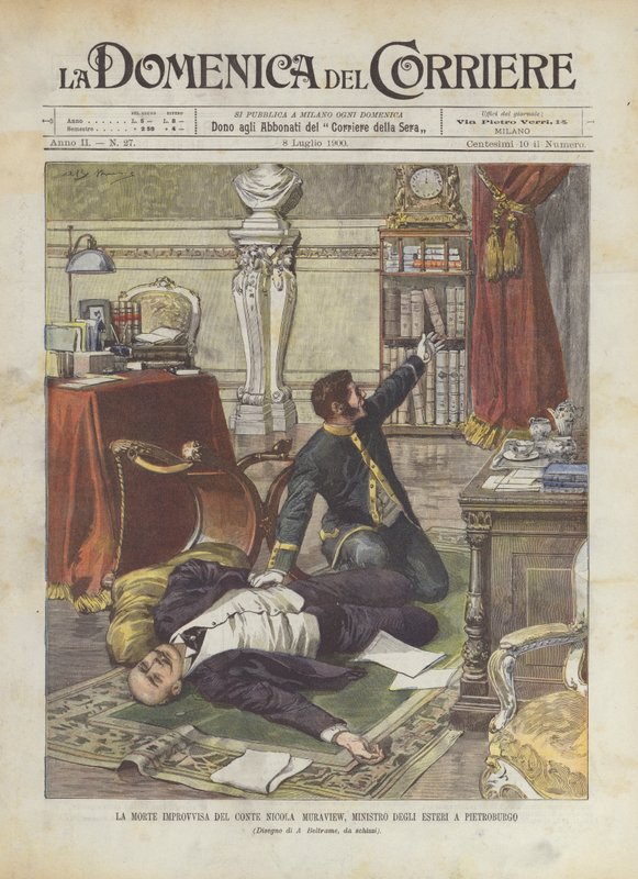 The Sudden Death of Count Nicola Muraview, Foreign Minister in St. Petersburg by Achille Beltrame