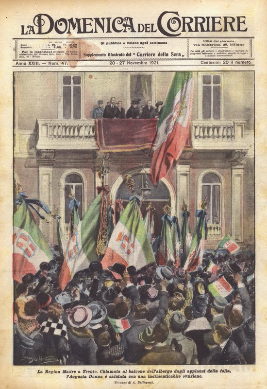 The Queen Mother in Trento by Achille Beltrame