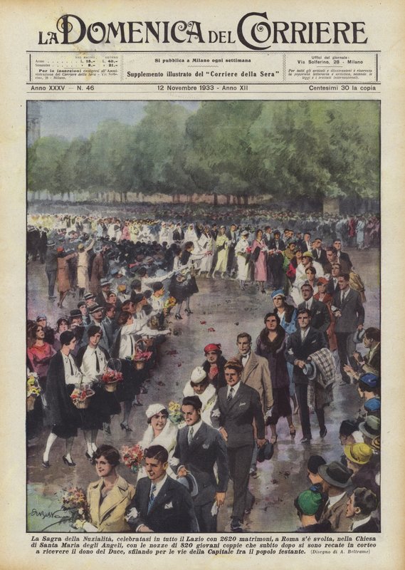 The Wedding Festival in Lazio with 2620 Marriages in Rome by Achille Beltrame