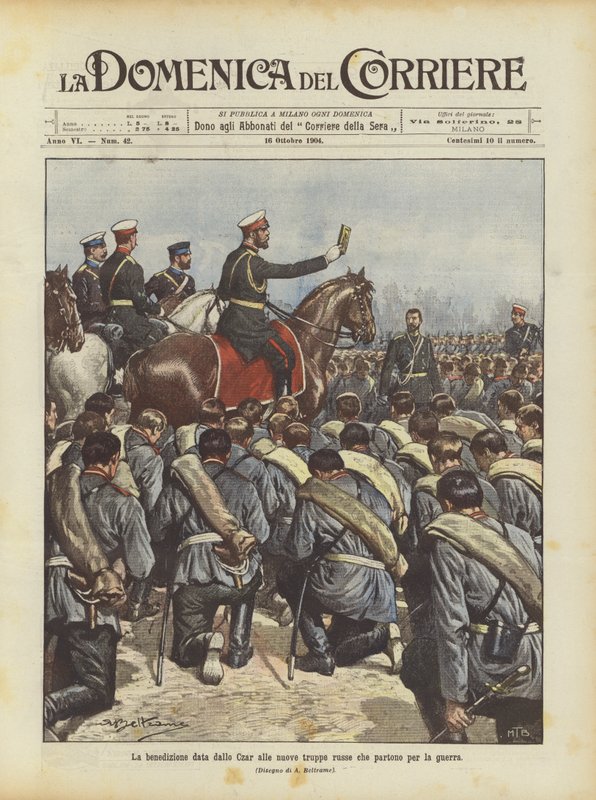 The Blessing Given by the Czar to the New Russian Troops Departing for War by Achille Beltrame