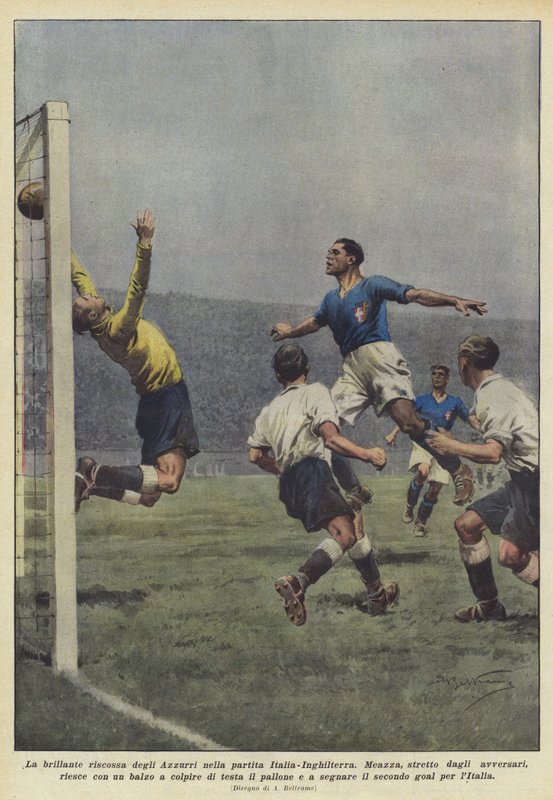 The Brilliant Comeback of the Azzurri in the Italy-England Match by Achille Beltrame
