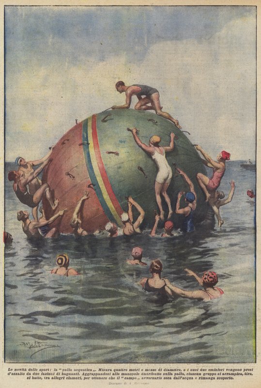 The New Sports, Water Polo by Achille Beltrame