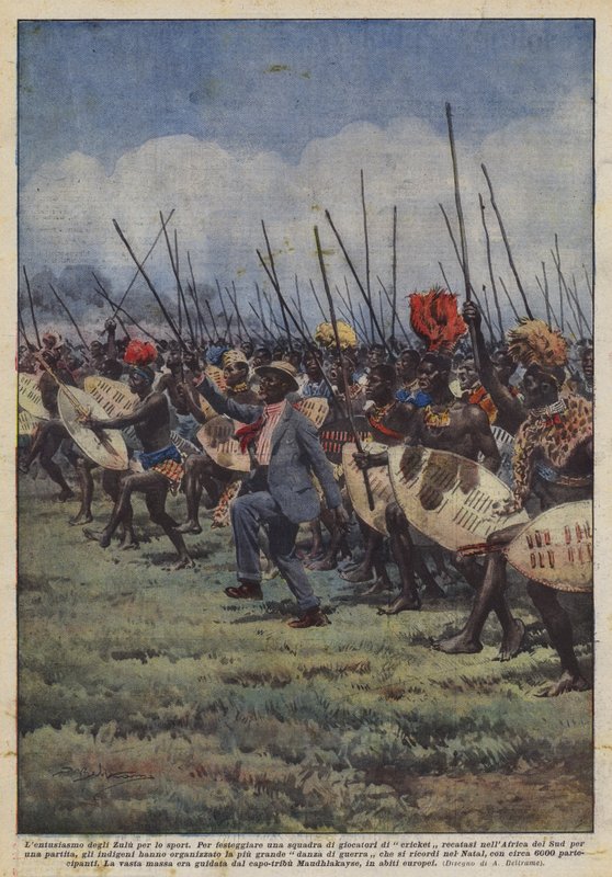 The Enthusiasm of the Zulus for Sport by Achille Beltrame