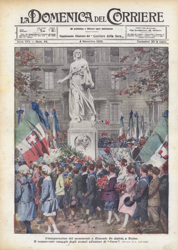 The Inauguration of the Monument to Edmondo De Amicis, in Turin by Achille Beltrame