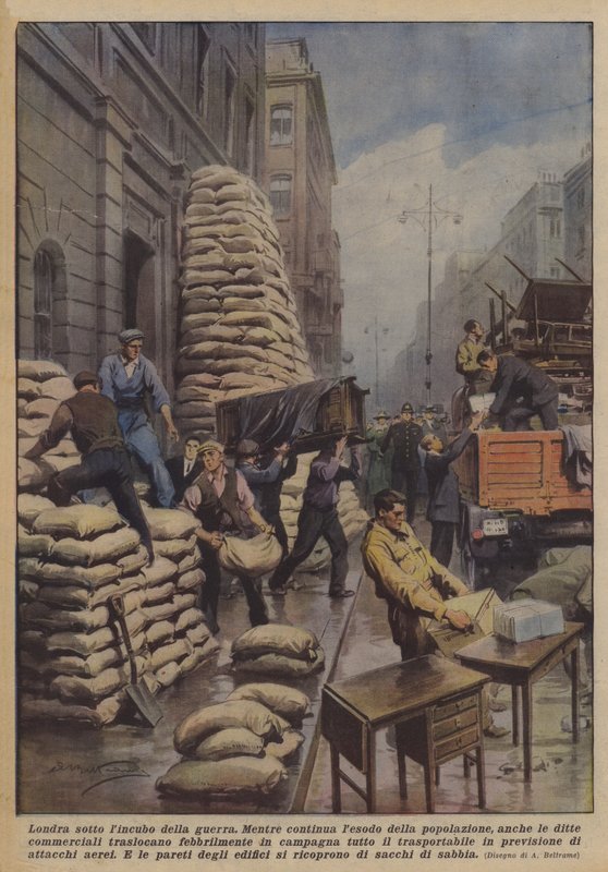 London Under the Nightmare of War by Achille Beltrame