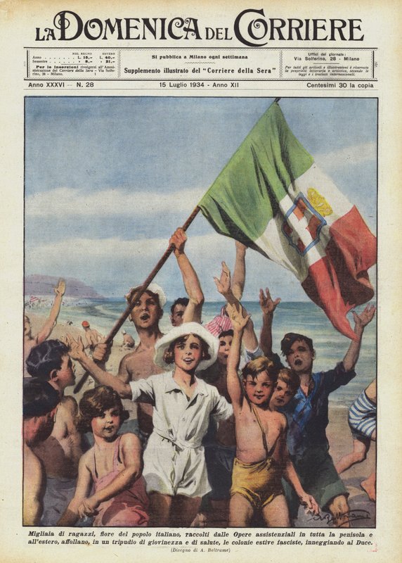 Thousands of Boys, the Flower of the Italian People, Gathered by Welfare Organizations Throughout by Achille Beltrame