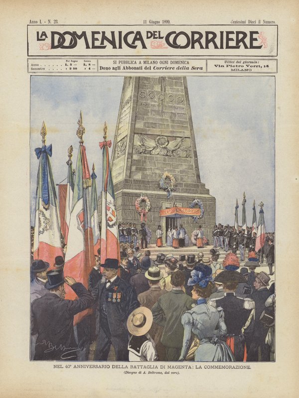 On the 40th Anniversary of the Battle of Magenta, The Commemoration by Achille Beltrame