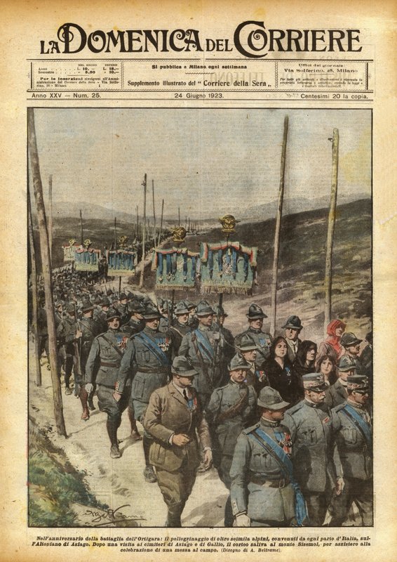 On the Anniversary of the Battle of Ortigara, the Pilgrimage of Over Six Thousand Alpini by Achille Beltrame