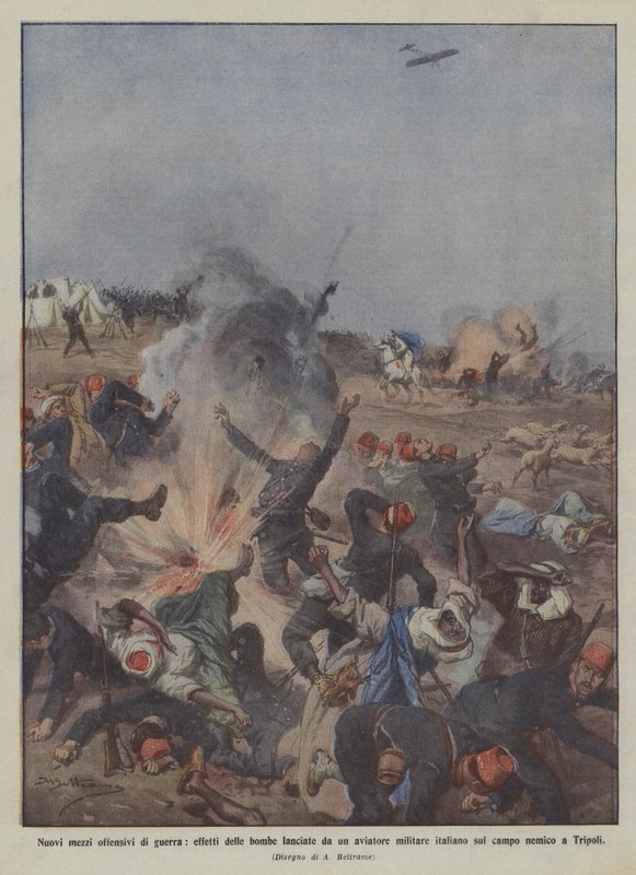 New Offensive Means of War, Effects of Bombs Dropped by an Italian Military Aviator by Achille Beltrame