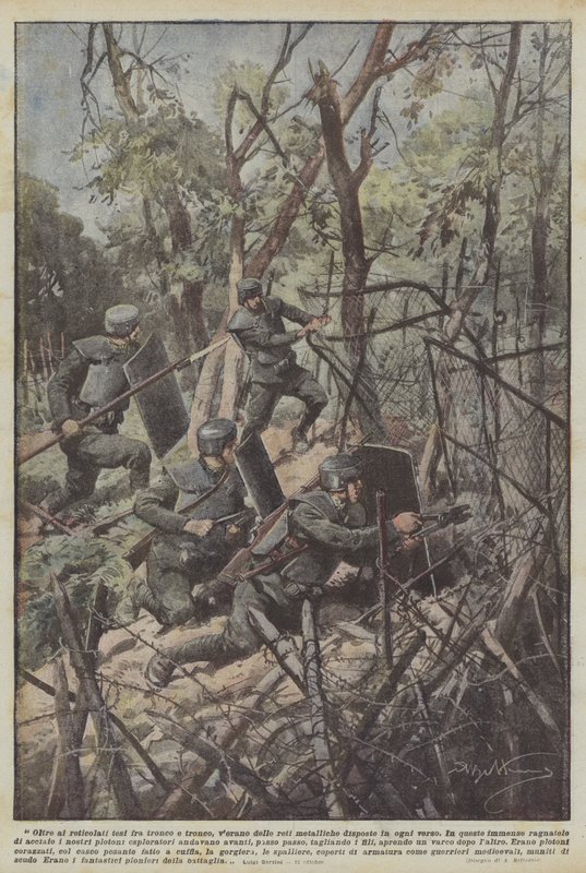 In Addition to the Barbed Wire Stretched Between Trunks, There Were Metal Nets Arranged in Every Direction by Achille Beltrame