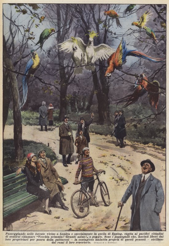 Walking in the Forests Near London, Especially in Epping Forest, Peaceful Walkers by Achille Beltrame