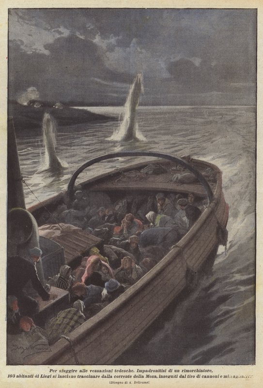 To escape German harassment by Achille Beltrame