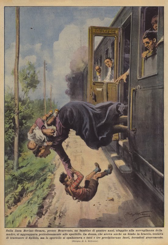 On the Bovino-Orsara Line, Near Benevento, a Four-Year-Old Child Escaped by Achille Beltrame