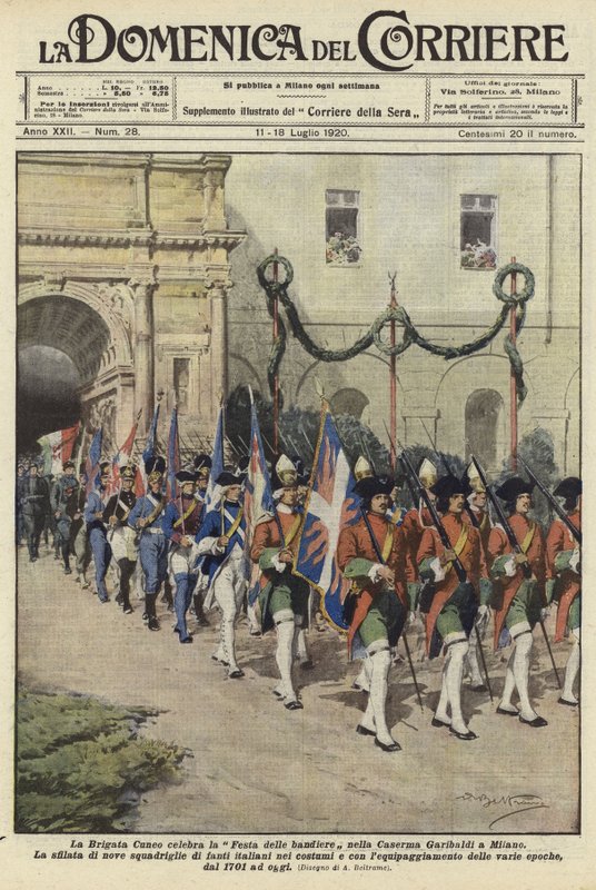 The Brigata Cueno Celebrate the Festa delle Bandiere by Achille Beltrame