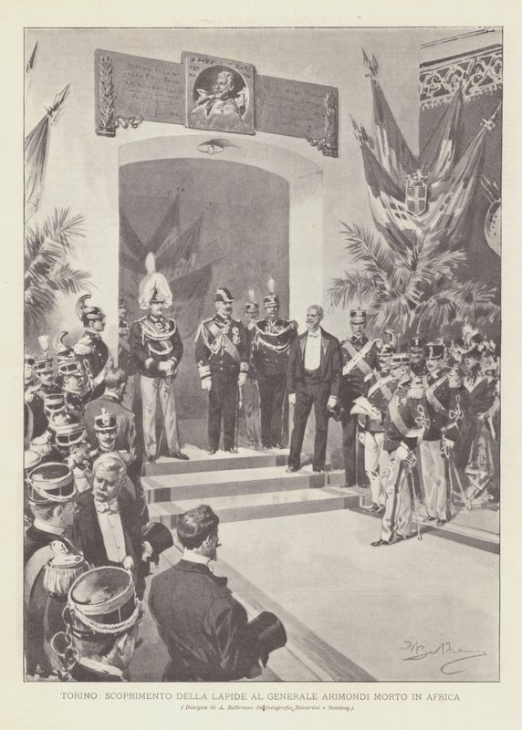 Turin, Unveiling of the Plaque to General Arimondi who Died in Africa by Achille Beltrame