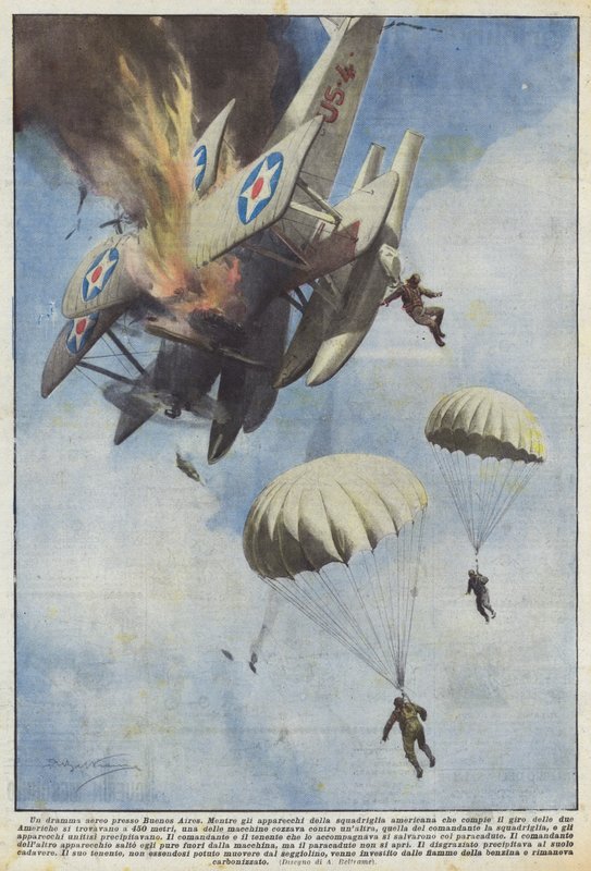 An Aerial Drama Near Buenos Aires by Achille Beltrame