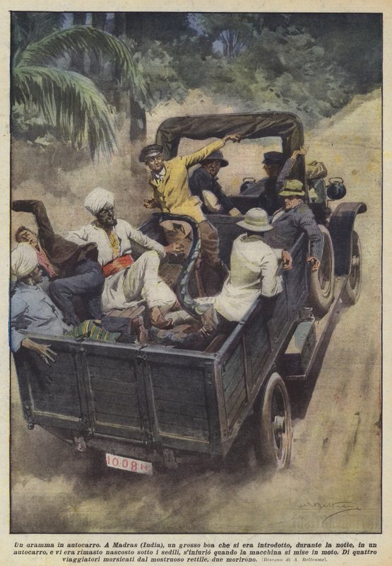 A Drama in a Truck by Achille Beltrame
