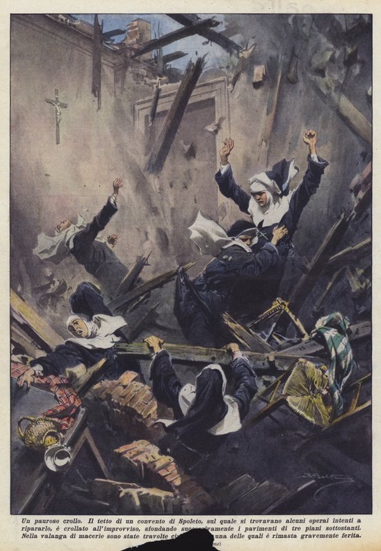 A fearful collapse by Achille Beltrame