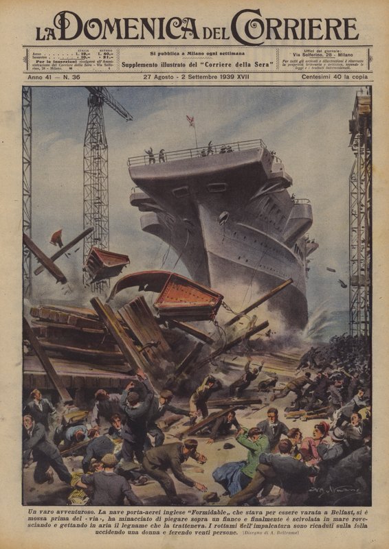 An Adventurous Launch by Achille Beltrame