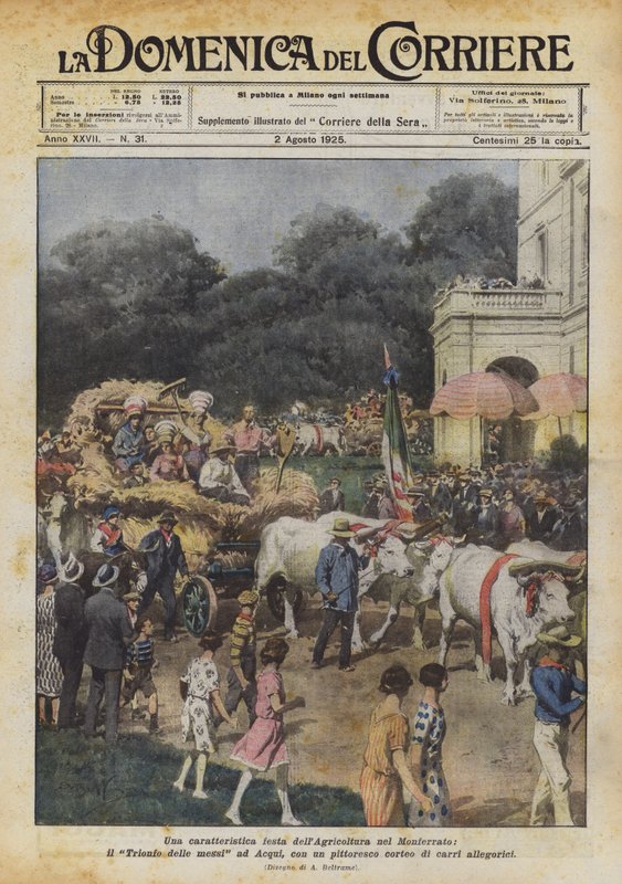A Characteristic Agricultural Festival in Monferrato, the Triumph of the Harvest in Acqui by Achille Beltrame