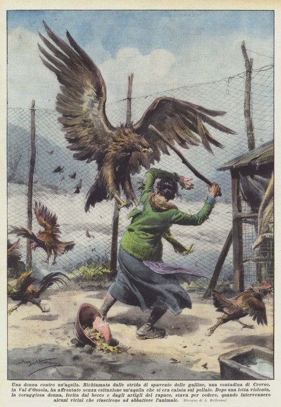 A Woman Against an Eagle by Achille Beltrame