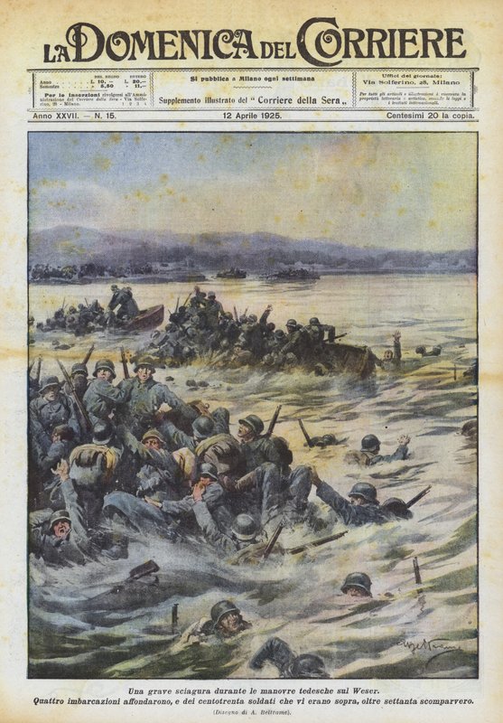 A Serious Accident During German Maneuvers on the Weser by Achille Beltrame