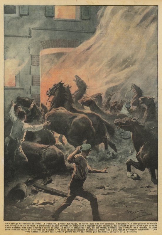 A Massacre of Racehorses by Achille Beltrame