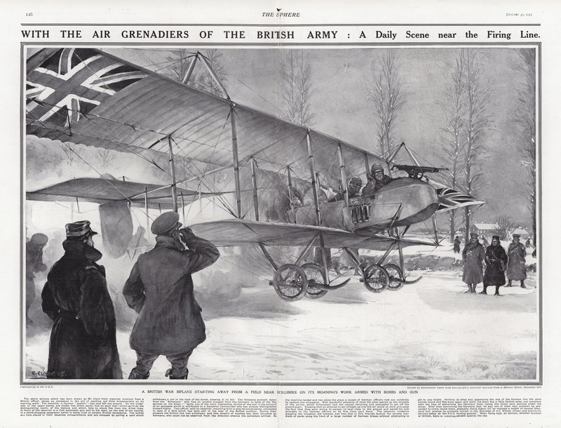 British Biplane at an Airfield Near Hollebeke, Belgium, World War I by Addison Thomas Millar