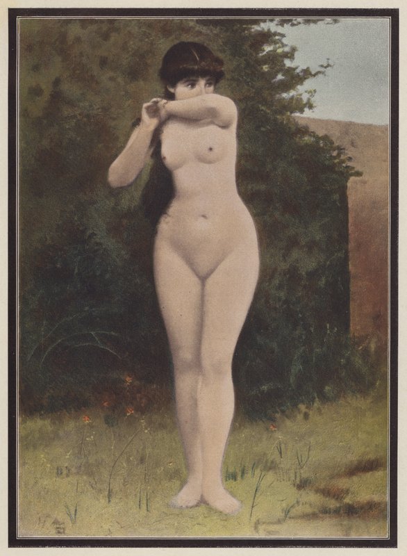Surprised woman by Adolphe Frederic Lejeune