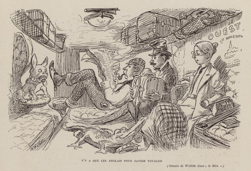 Only the English Know How to Travel by Adolphe Leon Willette