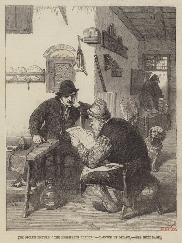 The Newspaper Reader by Adriaen Jansz. van Ostade
