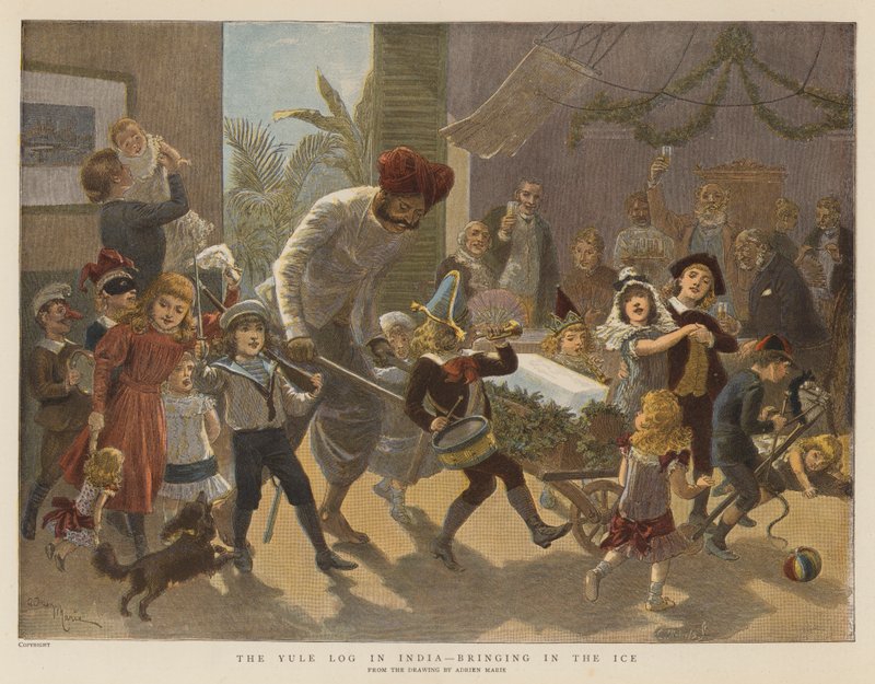 The Yule Log in India, Bringing in the Ice by Adrien Emmanuel Marie