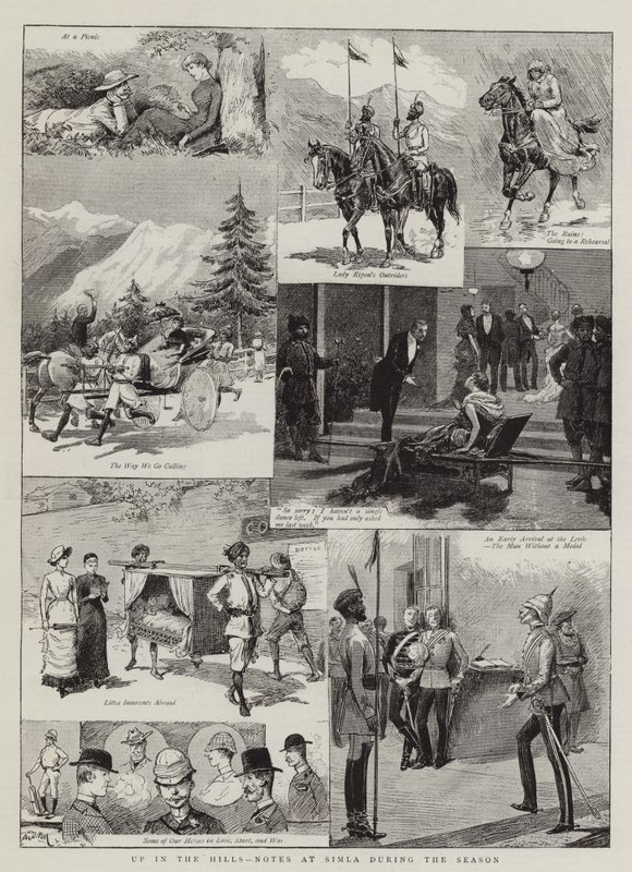 Up in the Hills, Notes at Simla during the Season by Adrien Emmanuel Marie