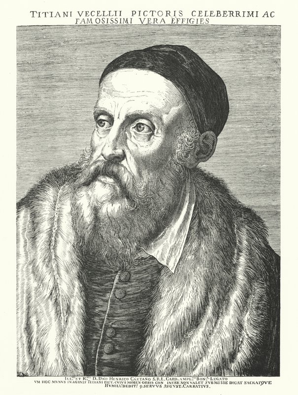 Titian, Italian Renaissance Artist by Agostino (after) Carracci