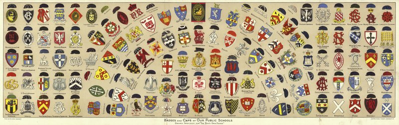 Badges and caps of British public schools by Albert Lambert